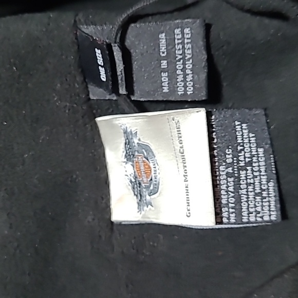 HARLEY DAVIDSON UNISEX EMBROIDERED WINGS BAR & SHIELD LOGO NECK GALTER F… - Picture 8 of 8